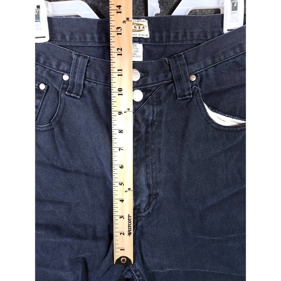 Vintage Sostanza Shorts Mens 34 Denim Cotton Mid Rise Dark Wash Green Y2K - Picture 6 of 10